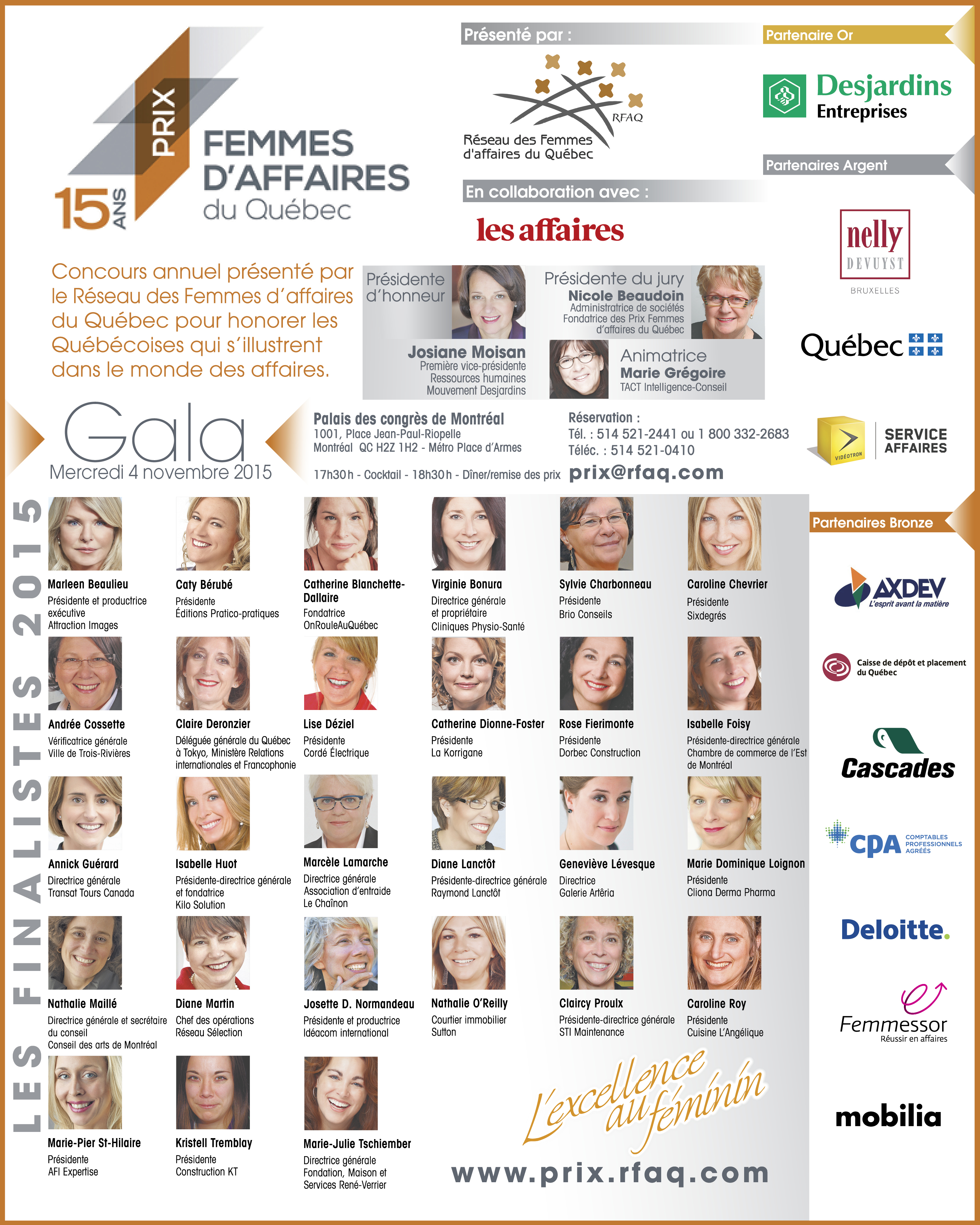 Appel de candidatures du 16e concours Prix Femmes d’affaires du Québec